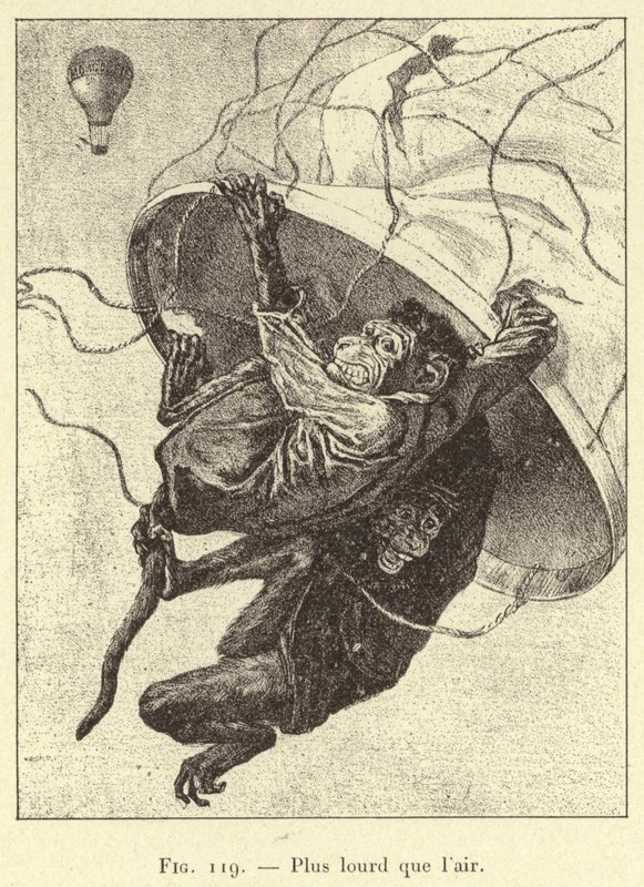 Heavier Than Air (engraving) by French School