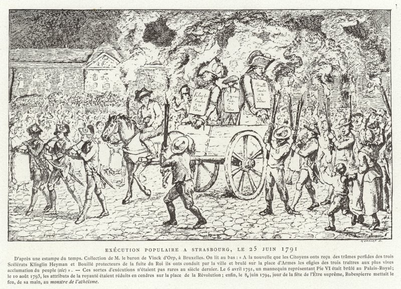 Popular Execution at Strasbourg, 25 June 1791 by French School