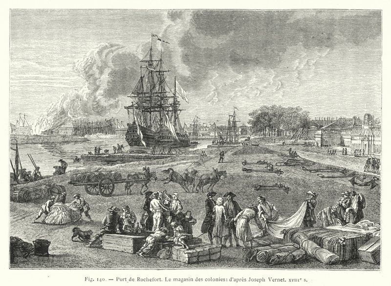 Port of Rochefort, The Colonies Warehouse; After Joseph Vernet, 18th Century by French School