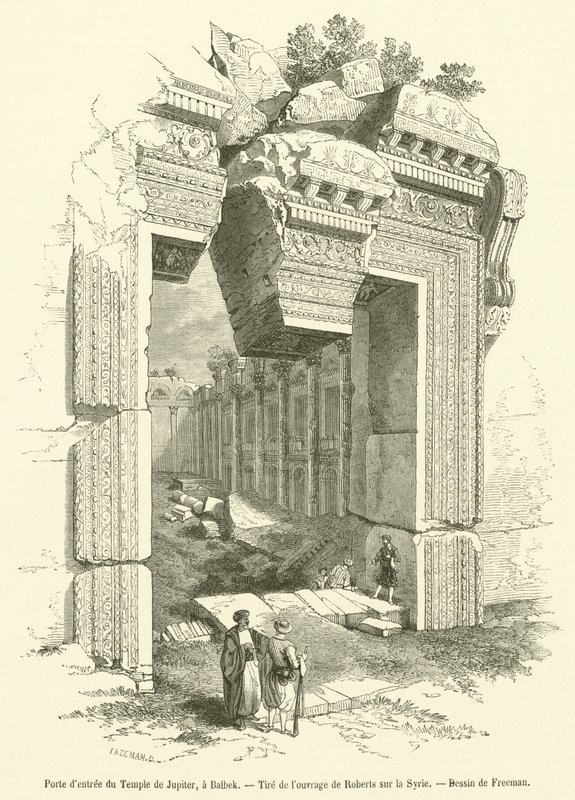 Entrance Gate of the Temple of Jupiter, Baalbek by French School