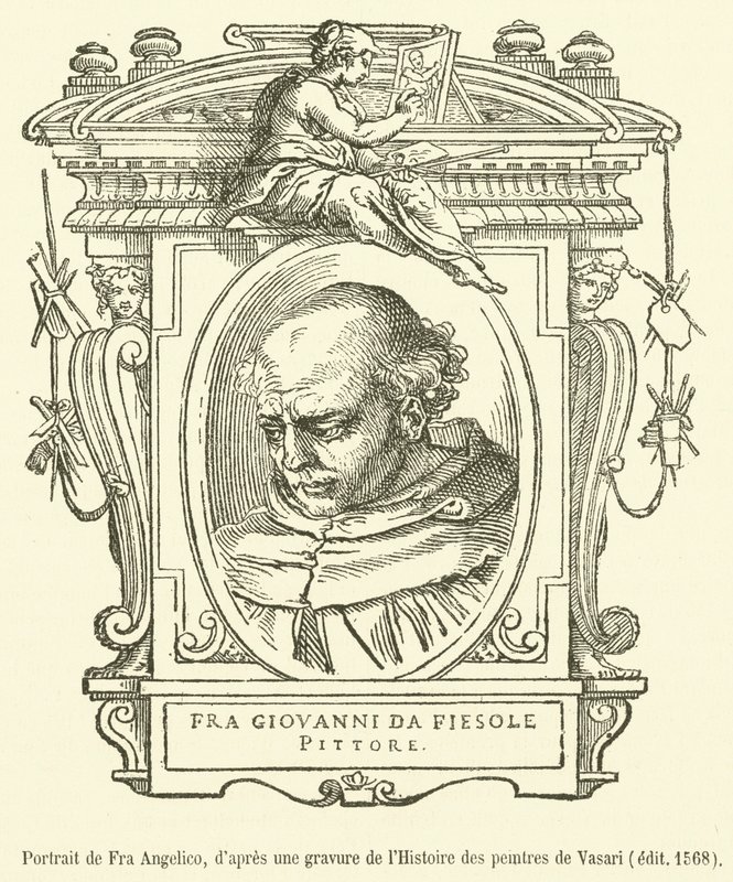 Portrait of Fra Angelico (engraving) by French School