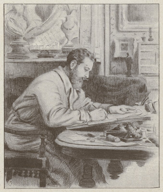 Portrait of Albert Guillaume, French painter and caricaturist by French School