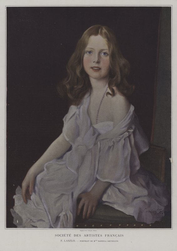 Portrait of Mademoiselle Daniela Grunelius by French School