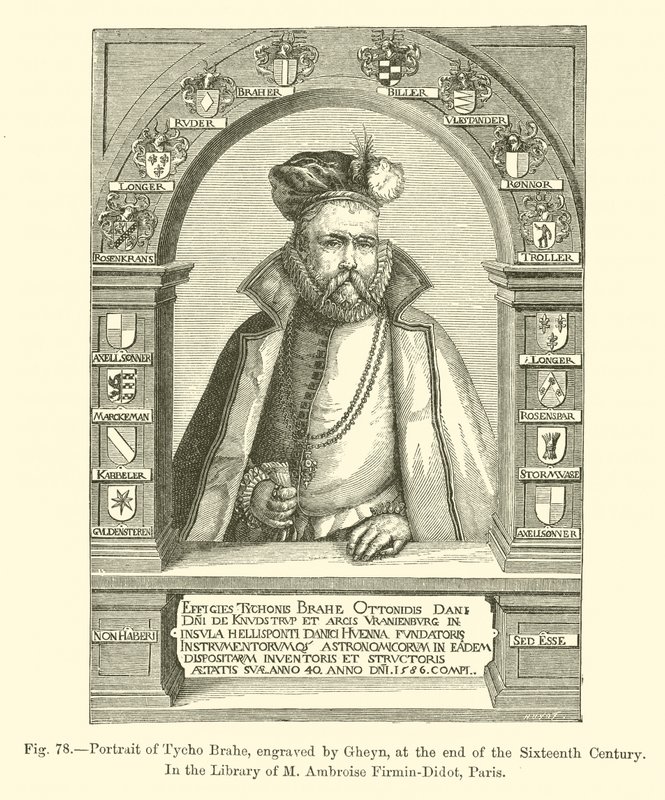 Portrait of Tycho Brahe, engraved by Gheyn, at the end of the Sixteenth Century by French School