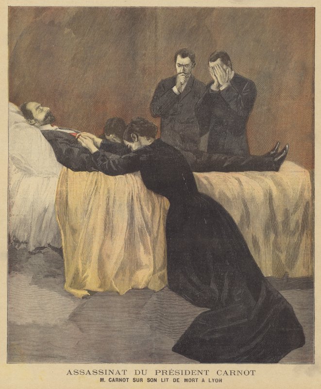 President Carnot on his deathbed in Lyon by French School
