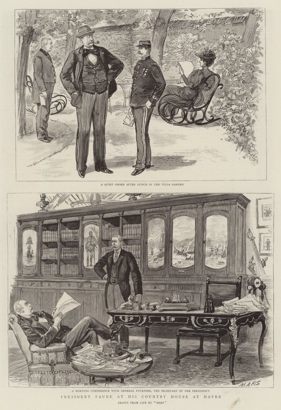 President Faure at his Country House at Havre by French School