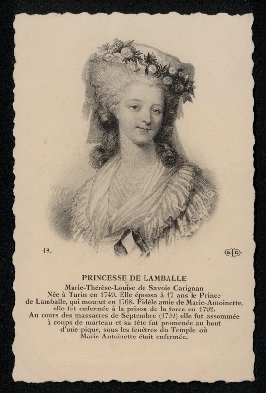 Princesse De Lamballe by French School