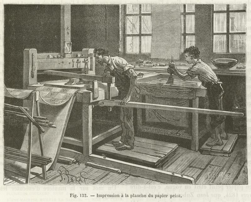 Printing Wallpaper by French School