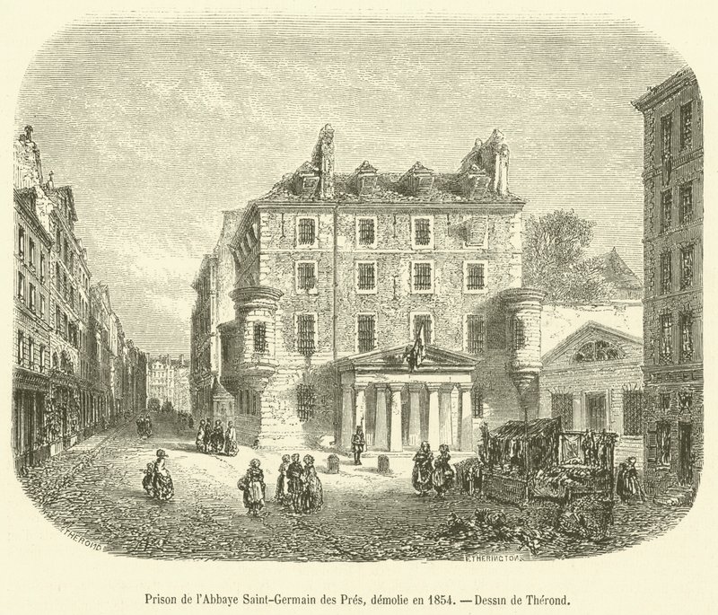 Prison of the Abbey of Saint-Germain des Pres, Demolished in 1854 by French School