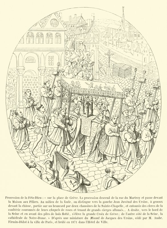 Procession of the Corpus Christi by French School