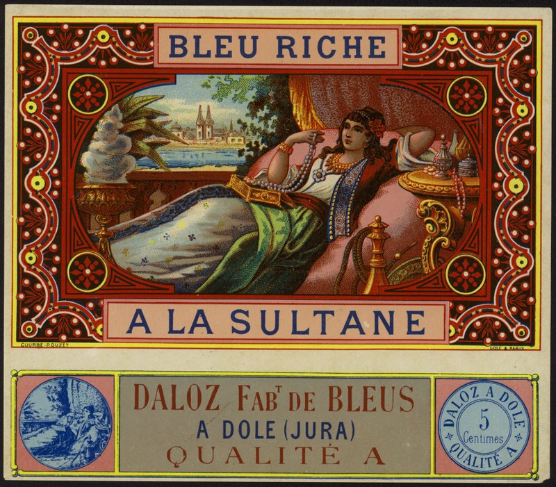 Product Label for Bleu Riche a la Sultane by French School