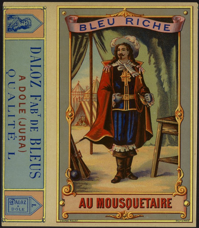 Product Label for Bleu Riche au Mousquetaire by French School