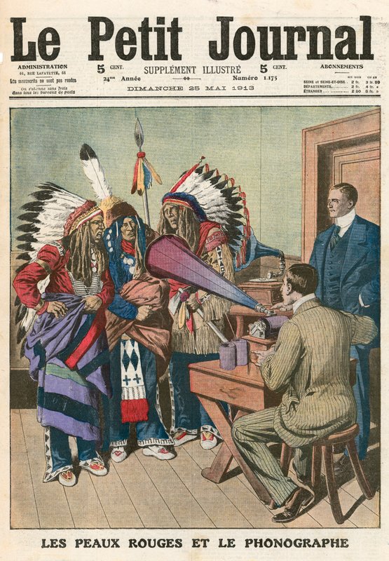 Red Indians and the Phonograph by French School