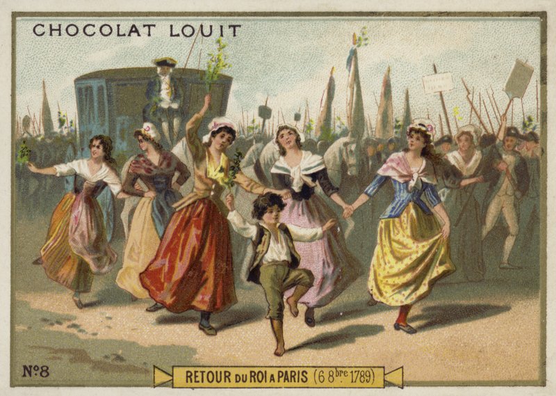 Return of King Louis XVI to Paris, 6 October 1789 by French School