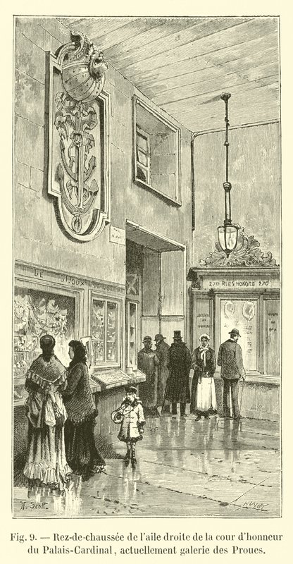 Ground Floor of the Right Wing of the Courtyard of Honor of the Palais-Cardinal, Currently Gallery of the Prows by French School