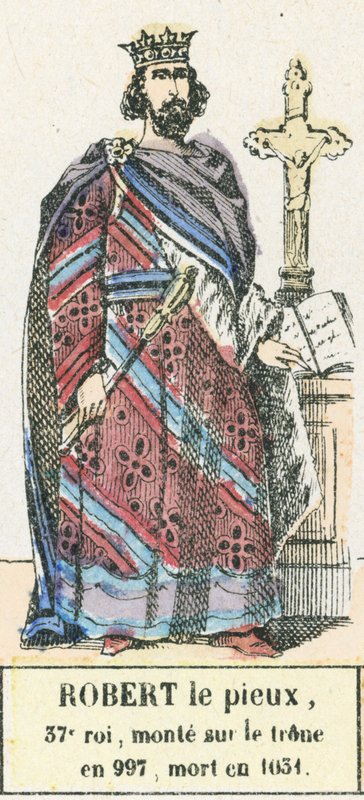 Robert the Pious, 37th King, ascended the throne in 997, died in 1031 by French School