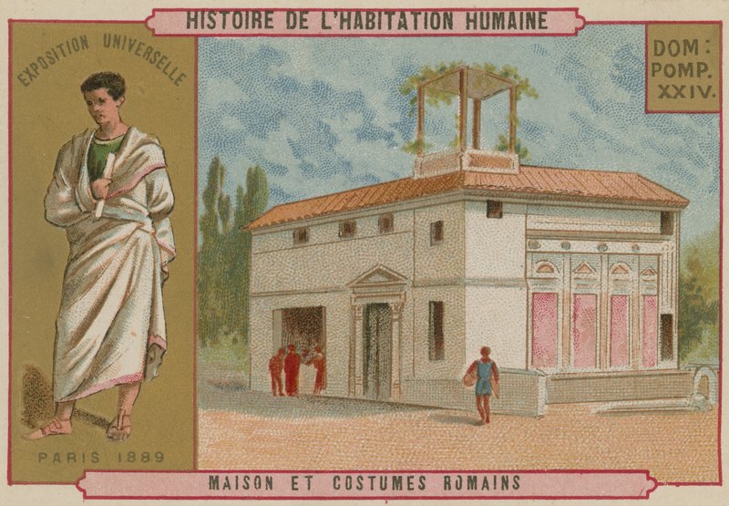 Roman House and Costumes by French School