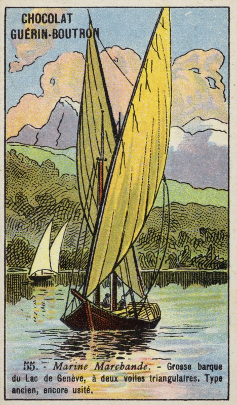 Sailing Boat of Lake Geneva by French School