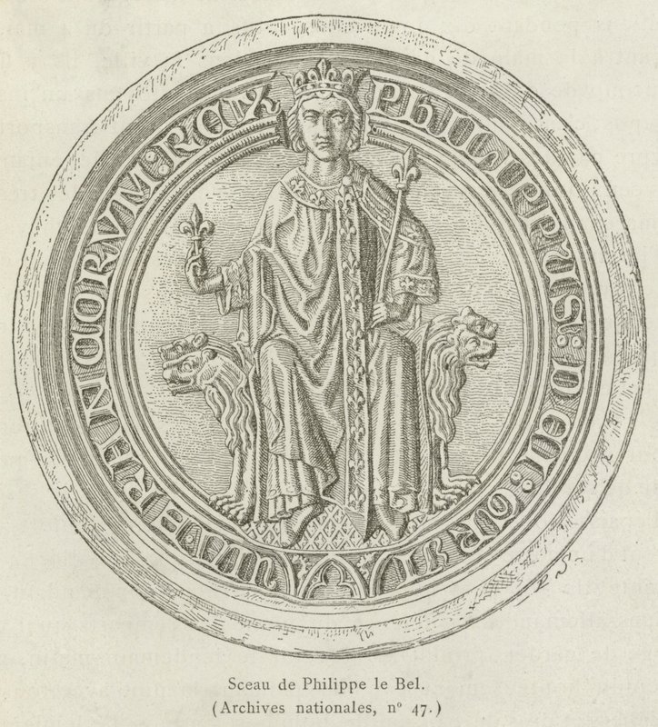 Seal of Philip the Fair (engraving) by French School