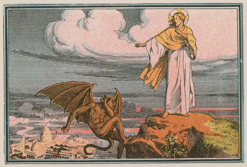 Scene from the Life of Jesus (coloured engraving) by French School