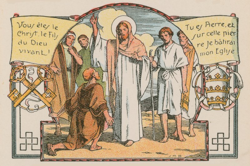 Scene from the Life of Jesus (coloured engraving) by French School