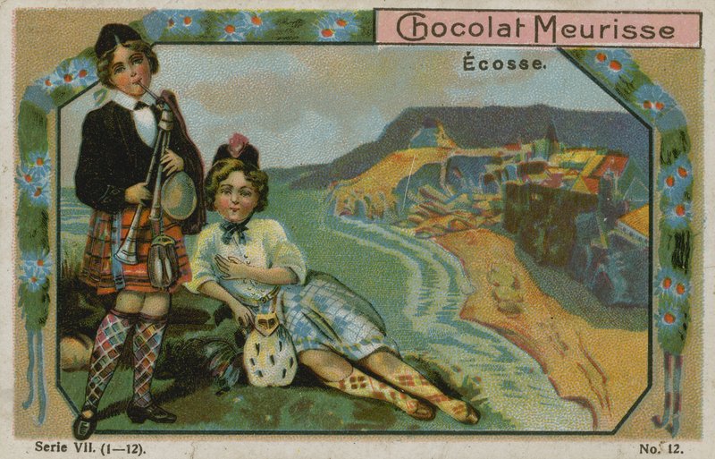 Scotland, Trade Card for Chocolat Meurisse by French School