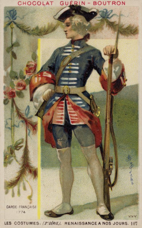 Soldier of the Gardes Françaises (French Guards), 1774 by French School