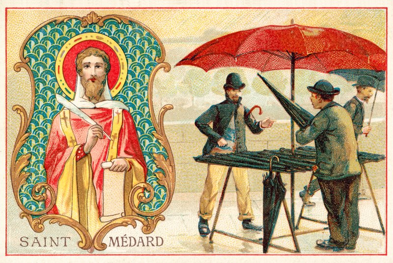 St Medardus, patron saint of the weather by French School