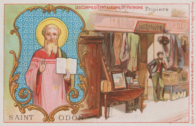 St Odo and second-hand clothes seller by French School