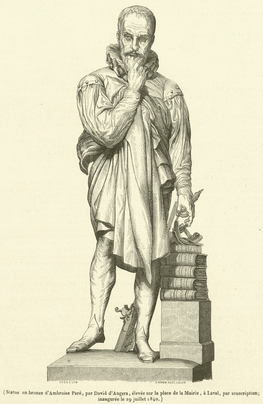 Bronze Statue of Ambroise Pare by French School