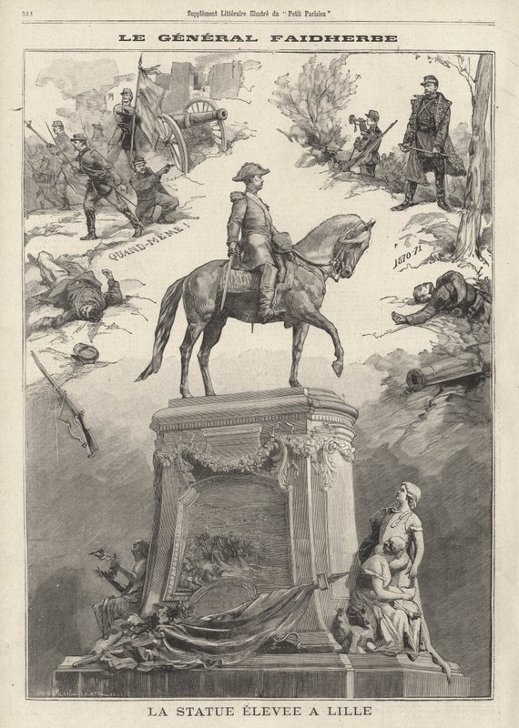 Statue of French General and Colonial Governor Louis Faidherbe Erected at Lille by French School