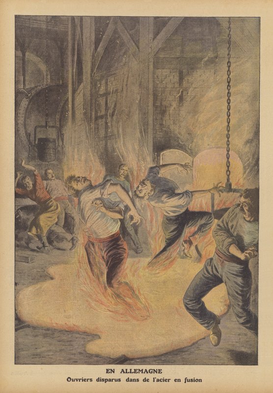 Steelworkers killed by molten steel in Germany by French School