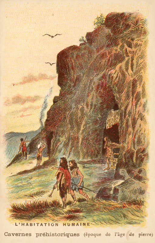Stone Age Cave Dwellers by French School