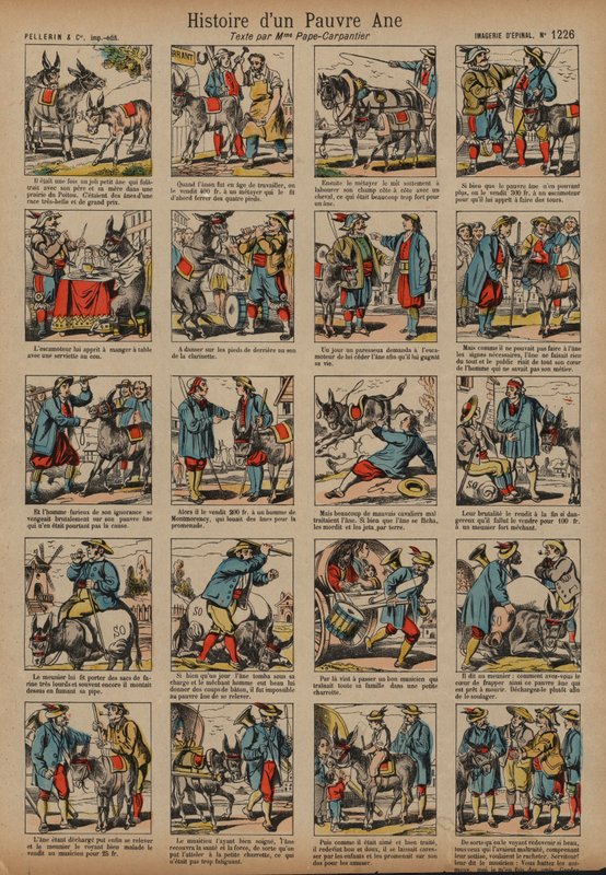 Story of a Poor Donkey by French School