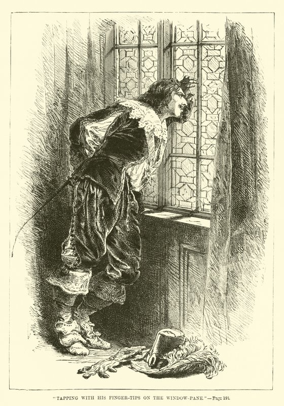 Tapping with His Fingertips on the Windowpane by French School