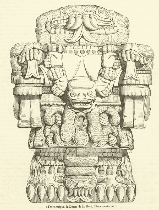 Teoyaomiqui, the Goddess of Death, Mexican idol by French School