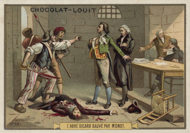 The Abbe Sicard is saved by Monot, September 1792 by French School