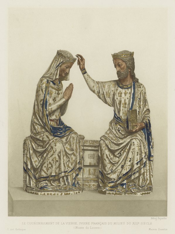 The Coronation of the Virgin, Ivory, French (mid 13th Century) by French School
