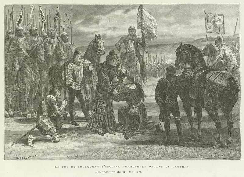 The Duke of Burgundy Bowed Humbly Before the Dauphin by French School