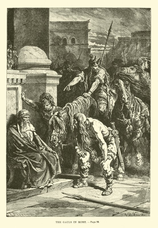 The Gauls in Rome by French School