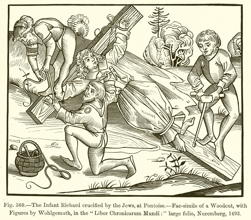 The Infant Richard Crucified by the Jews, at Pontoise by French School