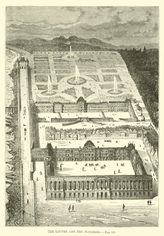 The Louvre and the Tuileries by French School