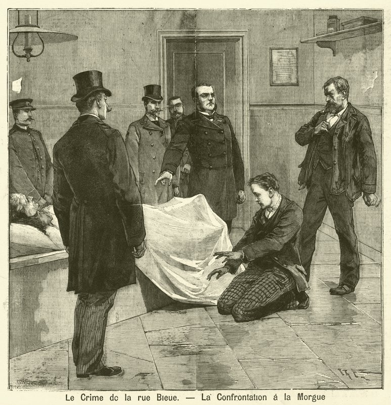 The Rue Bleue murder, Paris by French School