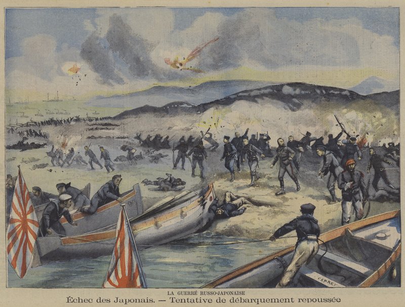 The Russo-Japanese War: an attempted landing of Japanese troops is repelled by French School