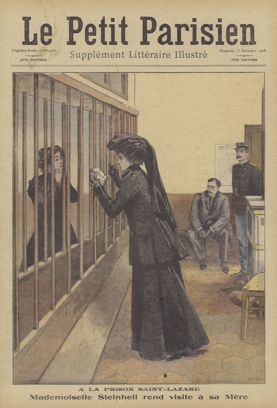 The Daughter of Marguerite Steinheil Visiting Her Mother in Saint-Lazare Prison, Paris by French School