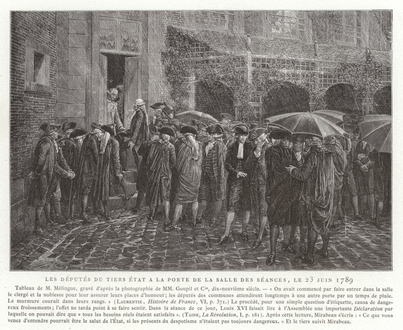 The Deputies of the Third Estate at the Door of the Salle des Seances, 23 June 1789 by French School