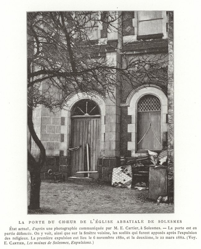 The Door to the Choir of the Abbey Church of Solesmes by French School