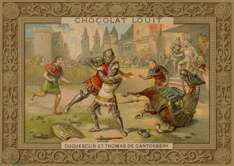 The Duel Between Bertrand Du Guesclin (c. 1320-1380) and Thomas of Canterbury by French School