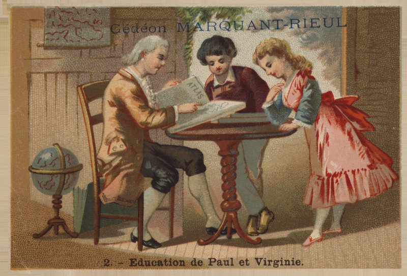 The education of Paul and Virginie by French School