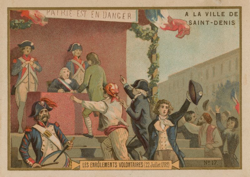 The Enrolment of Volunteers into the Army, French Revolution, 22 July 1792 by French School